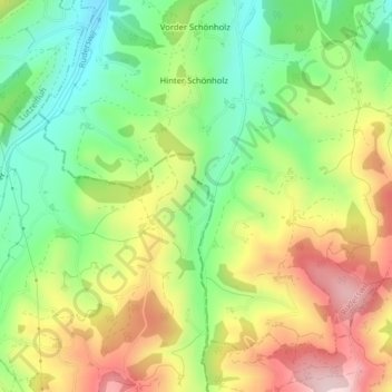 Augstal topographic map, elevation, terrain