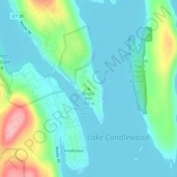 Bogus Hill topographic map, elevation, terrain