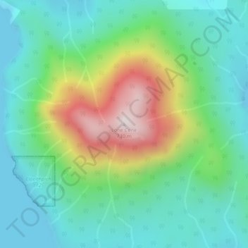 Lone Cone topographic map, elevation, terrain