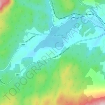 Land topographic map, elevation, terrain