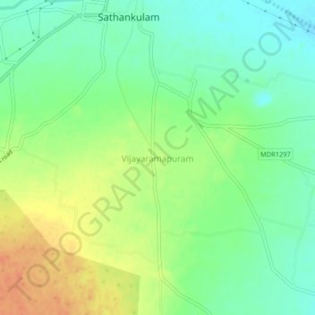 Vijayaramapuram topographic map, elevation, terrain