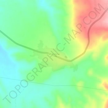 Mnolela topographic map, elevation, terrain