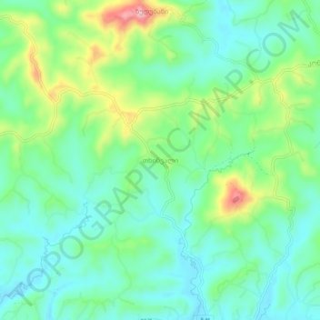 Tkhinvali topographic map, elevation, terrain
