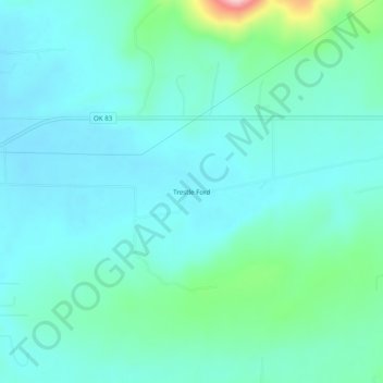 Trestle Ford topographic map, elevation, terrain