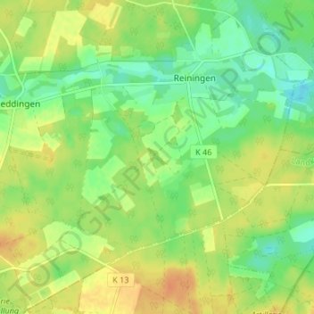 Jerusalem topographic map, elevation, terrain