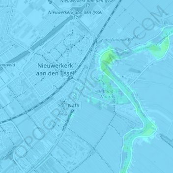 's-Gravenweg topographic map, elevation, terrain
