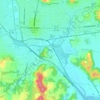 Whites topographic map, elevation, terrain