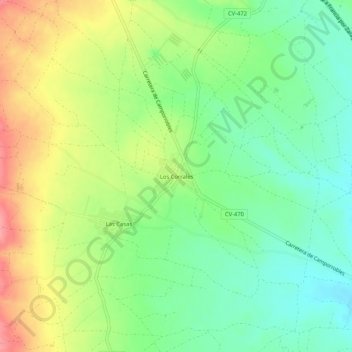 Los Corrales topographic map, elevation, terrain
