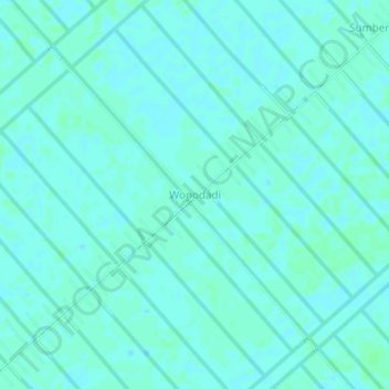 Wonodadi topographic map, elevation, terrain