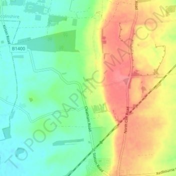 Cleatham topographic map, elevation, terrain