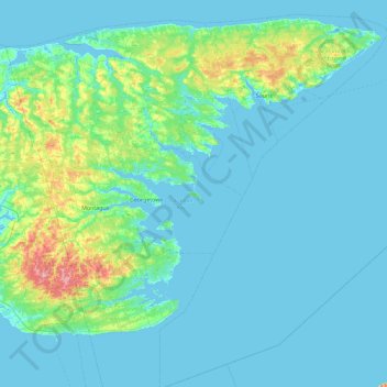Boughton Island topographic map, elevation, terrain