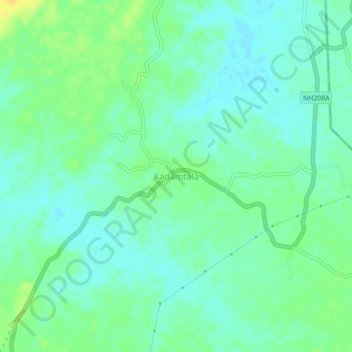 Kadamtala topographic map, elevation, terrain
