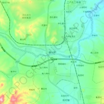 磁山镇 topographic map, elevation, terrain