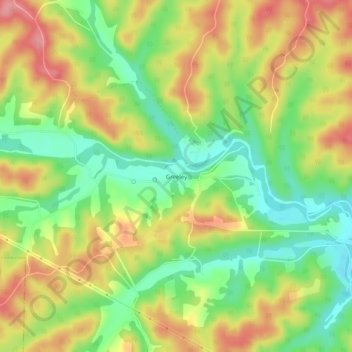 Greeley topographic map, elevation, terrain