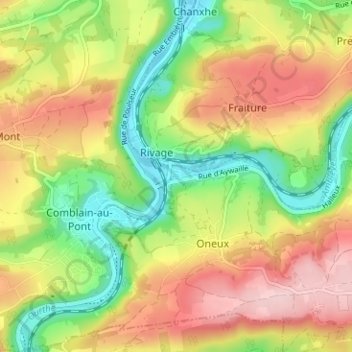 Pont-de-Sçay topographic map, elevation, terrain