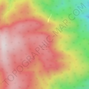 Tableland topographic map, elevation, terrain