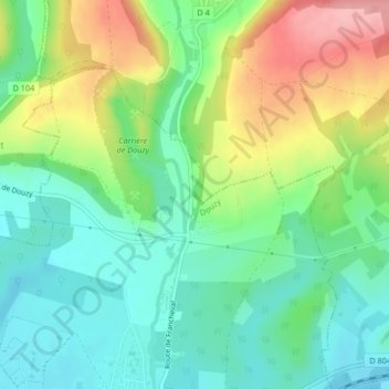 Ignon topographic map, elevation, terrain