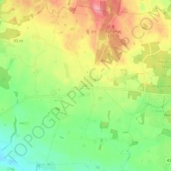 Kattrup topographic map, elevation, terrain