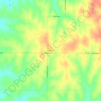 Bendena topographic map, elevation, terrain