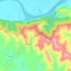 Brusasca topographic map, elevation, terrain