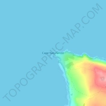 Cape Naturaliste topographic map, elevation, terrain