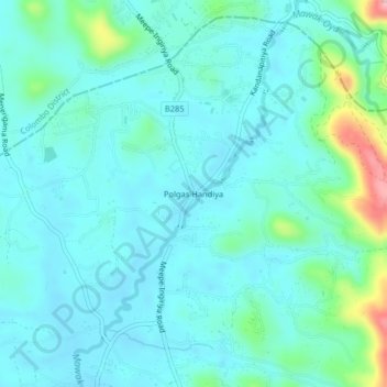 Polgas Handiya topographic map, elevation, terrain