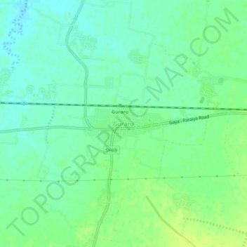 Guraru topographic map, elevation, terrain