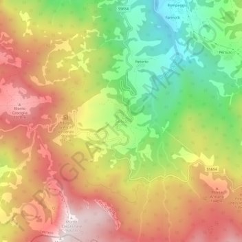 Selva topographic map, elevation, terrain