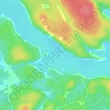 Ahmic Lake topographic map, elevation, terrain