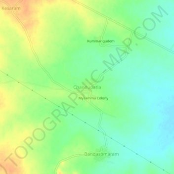 Chandupatla topographic map, elevation, terrain