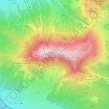 Buchensteinwand topographic map, elevation, terrain