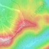 Rainbow topographic map, elevation, terrain