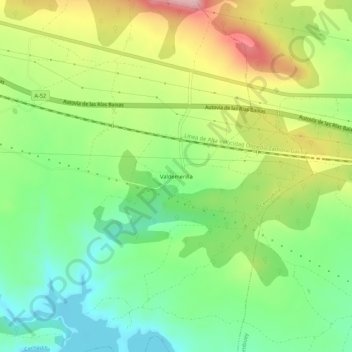 Valdemerilla topographic map, elevation, terrain