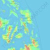 Leyte topographic map, elevation, terrain