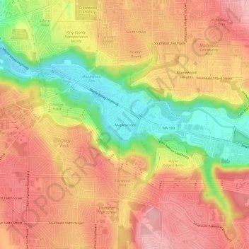 Maplewood topographic map, elevation, terrain