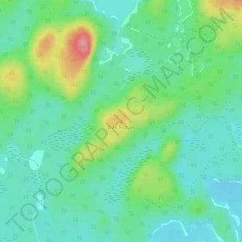 Oak Ridges topographic map, elevation, terrain