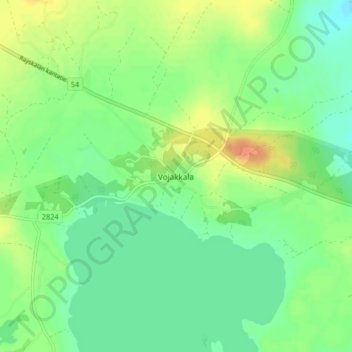 Vojakkala topographic map, elevation, terrain