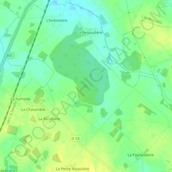 Bois de l'Essart topographic map, elevation, terrain