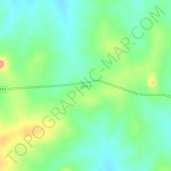 Iyara topographic map, elevation, terrain