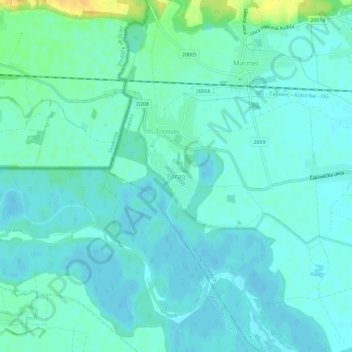 Parag topographic map, elevation, terrain
