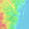 Toms River topographic map, elevation, terrain