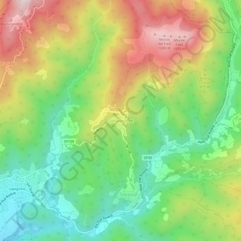 Coiromonte topographic map, elevation, terrain