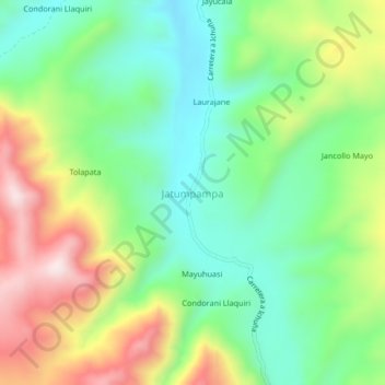 Jatumpampa topographic map, elevation, terrain