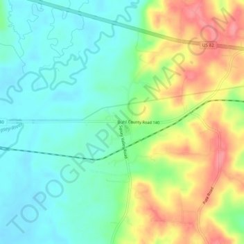 Buhl topographic map, elevation, terrain