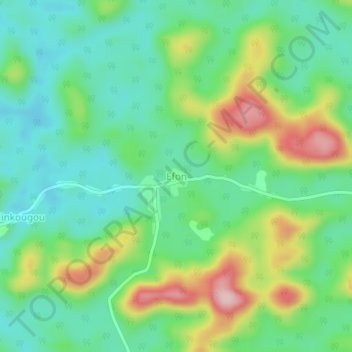 Efon topographic map, elevation, terrain
