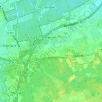 Mun topographic map, elevation, terrain
