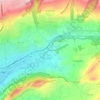 La Justice topographic map, elevation, terrain