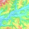Machynlleth topographic map, elevation, terrain