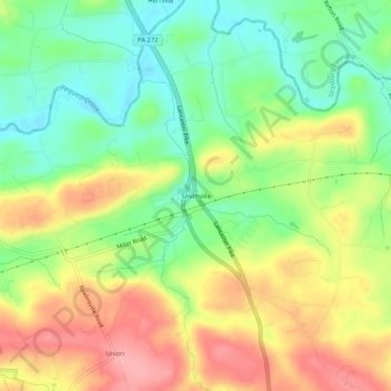 Smithville topographic map, elevation, terrain