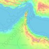 Ajman topographic map, elevation, terrain